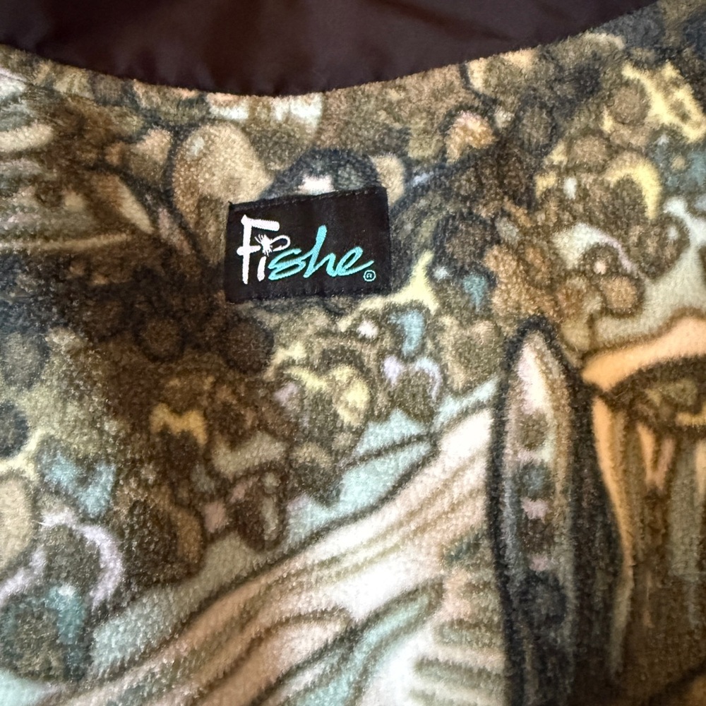 Trout Patterned Button-Up Fleece - image 4